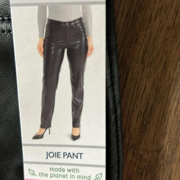 NWT Joie Black Faux Leather Pants Limited Edition Size 10 - Picture 9 of 12